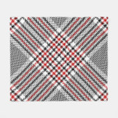 Glen Kariert Red Black Tweed Fleecedecke (Vorderseite (Horizontal))
