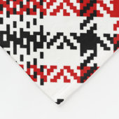 Glen Kariert Red Black Tweed Fleecedecke (Ecke)