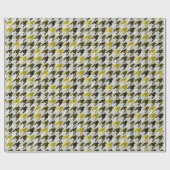 Glen Kariert. Schwarz und Senf. Geschenkpapier (Flach)