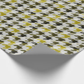 Glen Kariert. Schwarz und Senf. Geschenkpapier (Ecke)