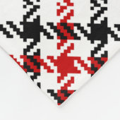 Glen kariertes Muster. Schwarzer, roter, weißer na Fleecedecke (Ecke)