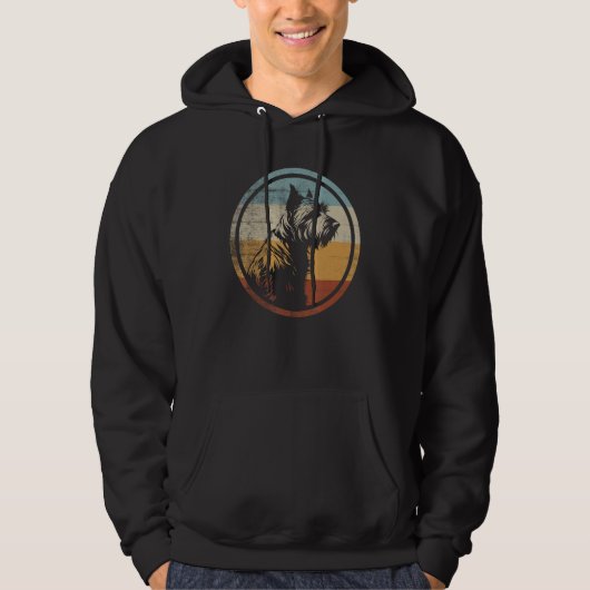 Glen Of Imaal Terrier Dog Retro Style Hoodie (Vorderseite)