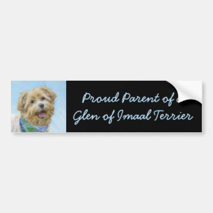 Glen of Imaal Terrier Painting - Original Dog Art Autoaufkleber