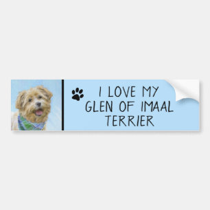 Glen of Imaal Terrier Painting - Original Dog Art Autoaufkleber