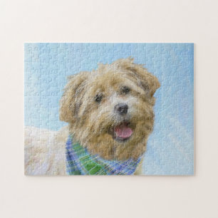 Glen of Imaal Terrier Painting - Original Dog Art Puzzle