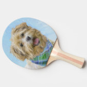 Glen of Imaal Terrier Painting - Original Dog Art Tischtennis Schläger (Seitenansicht)