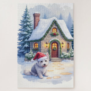 Glen of Imaal Terrier Schneehütte Santa-Hut Puzzle