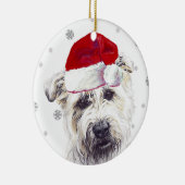 Glen of Imaal Terrier - Weihnachtsmannmütze Weihna Keramik Ornament (Rechts)