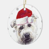 Glen of Imaal Terrier - Weihnachtsmannmütze Weihna Keramik Ornament (Links)