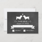 Glen of Imaal Terriers Wedding Reply UAWG RSVP Karte (Vorderseite)