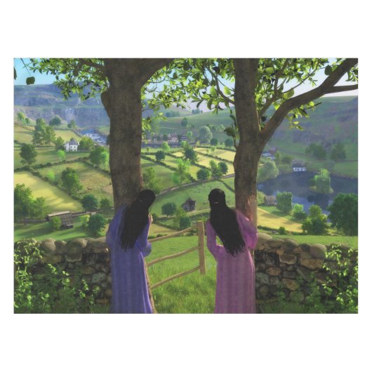 Glen of the Twins Tablecloth Tischdecke (Vorderseite (Horizontal))