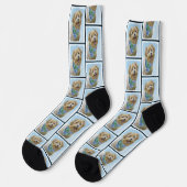 Glen von Imaal Terrier Malerei Original Hunde Kuns Socken (Linkes Detail)