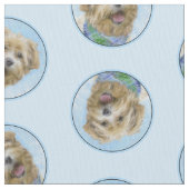 Glen von Imaal Terrier Malerei Original Hunde Kuns Stoff (Nahaufnahme)