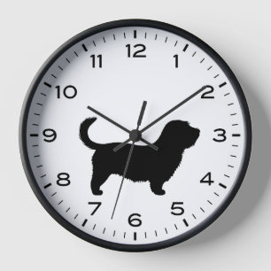 Glen von Imaal Terrier mit langer Schwanz Silhouet Uhr