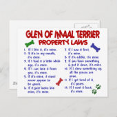 GLEN VON IMAAL TERRIER Property Laws Postkarte (Vorne/Hinten)