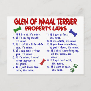 GLEN VON IMAAL TERRIER Property Laws Postkarte