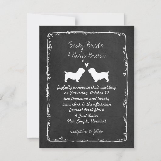 Glen von Imaal Terriers Wedding Save the Date Einladung (Vorderseite)