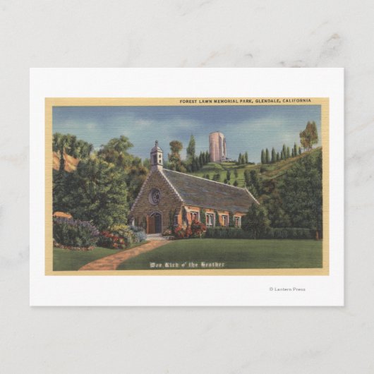 Glencairn, Replik der Kirche von Annie Laurie Postkarte (Vorderseite)