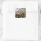 Glencoe, 1847 quadratischer aufkleber (Tasche)