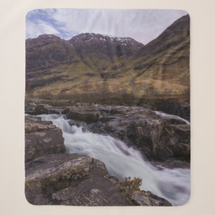 Glencoe Coe River Waterfall Fleece Blanket Sherpadecke