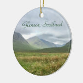 Glencoe Mountains Schottland, Schottische Highland Keramik Ornament (Links)
