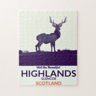 Glencoe, Schottische Highlands Urlaubsdruck. Puzzle