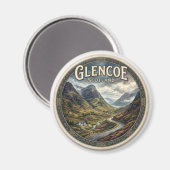 Glencoe Schottland Magnet (Vorderseite/Rückseite)