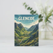 Glencoe Schottland Postkarte (Stehend Vorderseite)