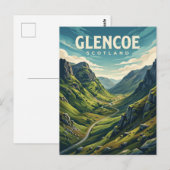 Glencoe Schottland Postkarte (Vorne/Hinten)