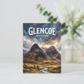 Glencoe Schottland Postkarte (Stehend Vorderseite)