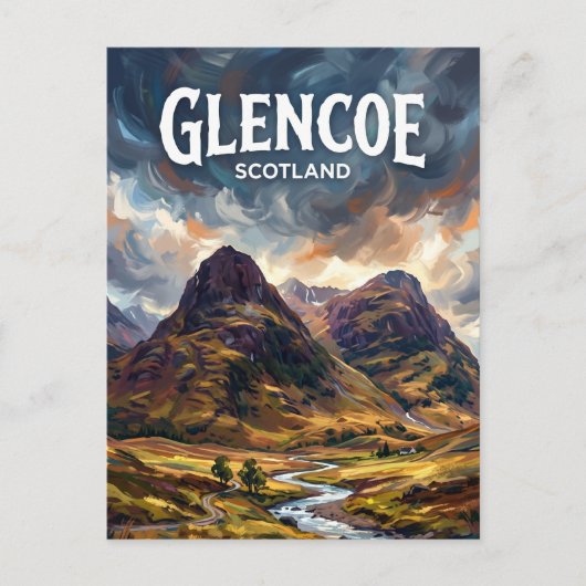 Glencoe Schottland Postkarte (Vorderseite)