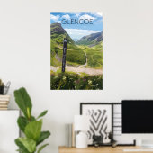 Glencoe Schottland Reiseplakat Poster (Heimbüro)
