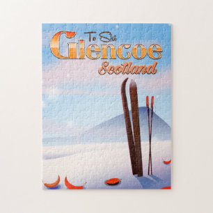 Glencoe Schottland Skiposter Puzzle