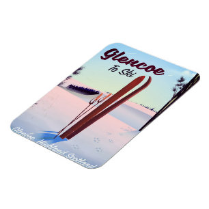Glencoe To Ski Reiseposter Magnet