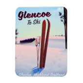 Glencoe to Ski travel poster Magnet (Vertikal)