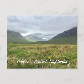 Glencoe Valley Mountains in den schottischen Highl Postkarte