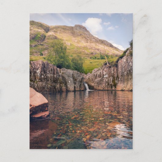 Glencoe Wasserfallpool Feiertagspostkarte (Vorderseite)