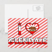 Glendale, CA Postkarte (Vorne/Hinten)
