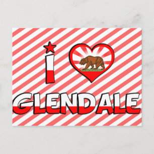 Glendale, CA Postkarte