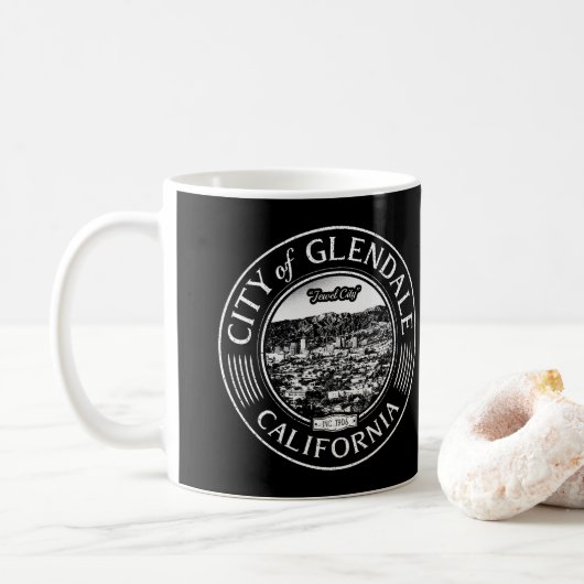GLENDALE CALIFORNIA - SAN GABRIEL MOUNTAINS KAFFEETASSE (Mit Donut)