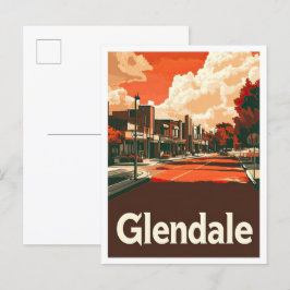 Glendale California USA Art Vintage Postkarte