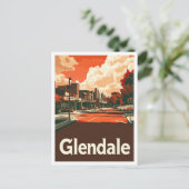 Glendale California USA Art Vintage Postkarte (Stehend Vorderseite)
