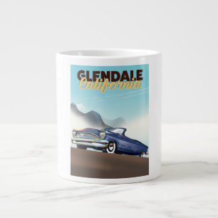 Glendale, Kalifornien Reiseplakat Jumbo-Tasse