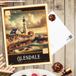 Glendale, Kalifornien   Vintage-Postkarte Postkarte