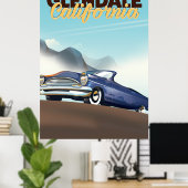 Glendale, kalifornische Reiseplakat Poster (Heimbüro)