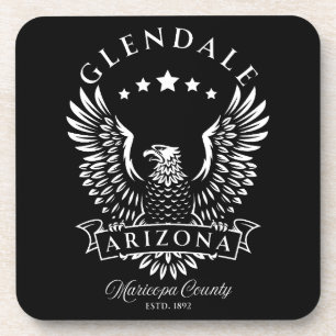 Glendale Maricopa Landkreis Arizona Vintager Adler Getränkeuntersetzer
