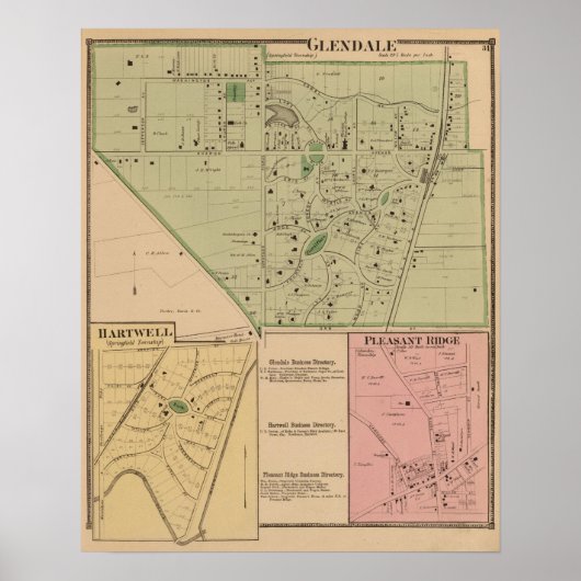 Glendale, Ohio Poster (Vorne)