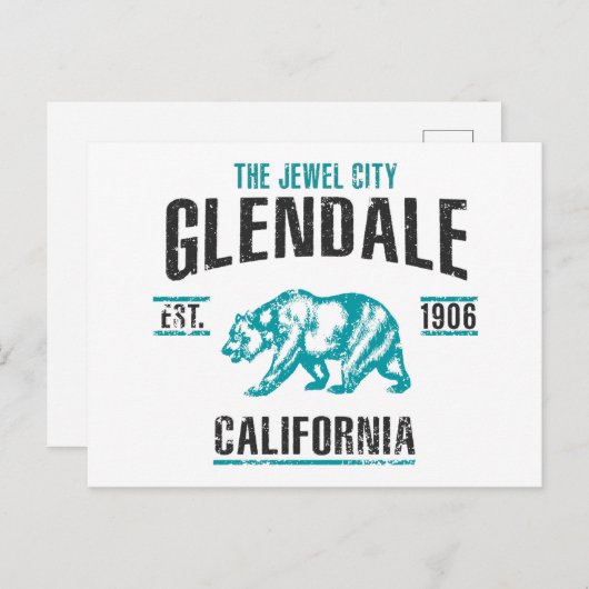 Glendale Postkarte (Vorne/Hinten)