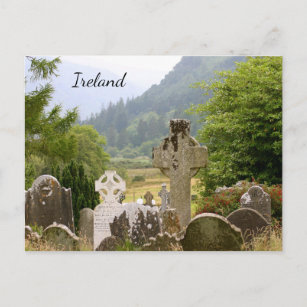 Glendalough Graveyard Irland Postkarte
