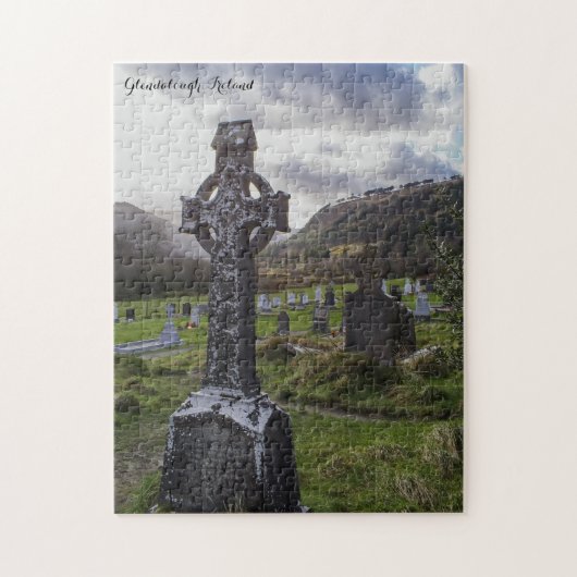 Glendalough Irland keltisches Kreuz Puzzle (Vertikal)